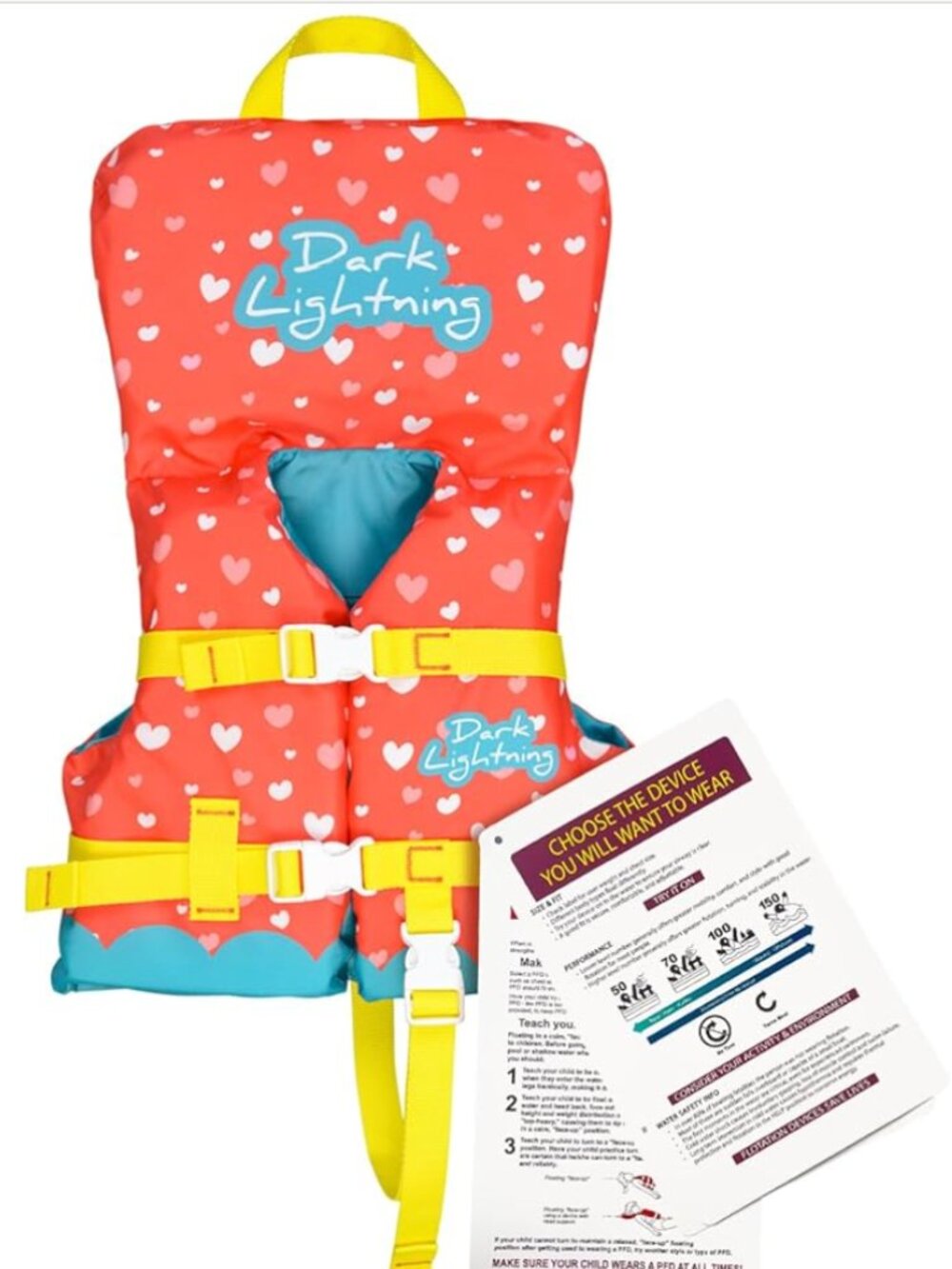 Dark Lightning USCG-Approved Infant Life Jacket 0-30 lbs NWT